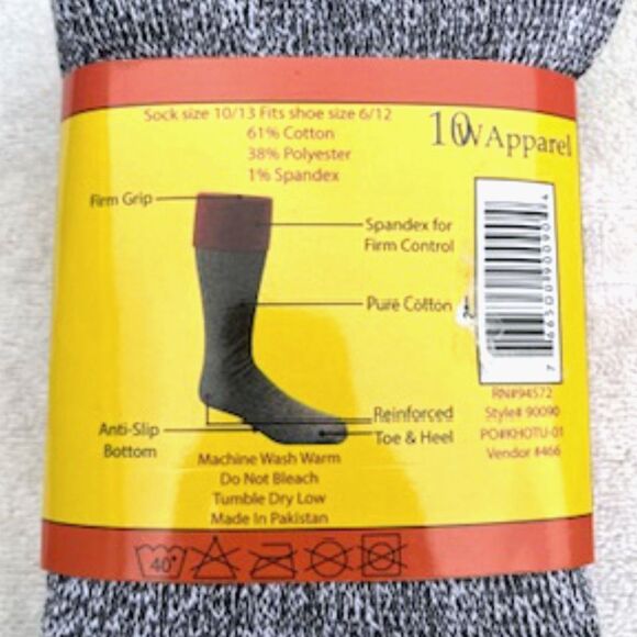 Thermal Socks . Size 10-13 . Shoe Size 6-12 . Beat the Heat Extra Warm . {2} Pac - Picture 4 of 5